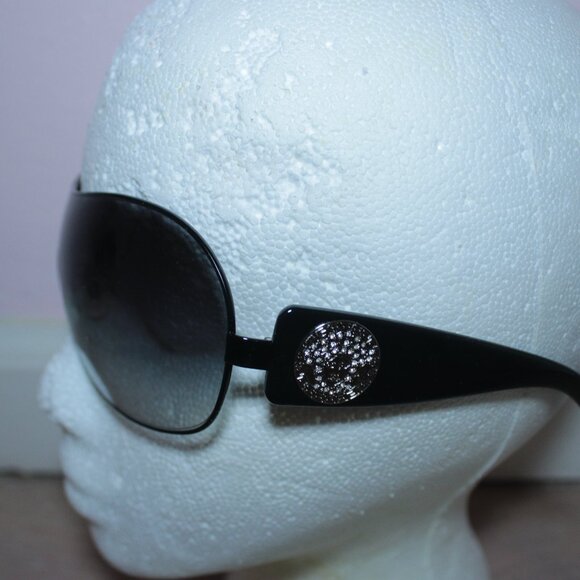 Versace MOD2061-B Oversized Aviator Monogram Sunglasses EXC main image 7